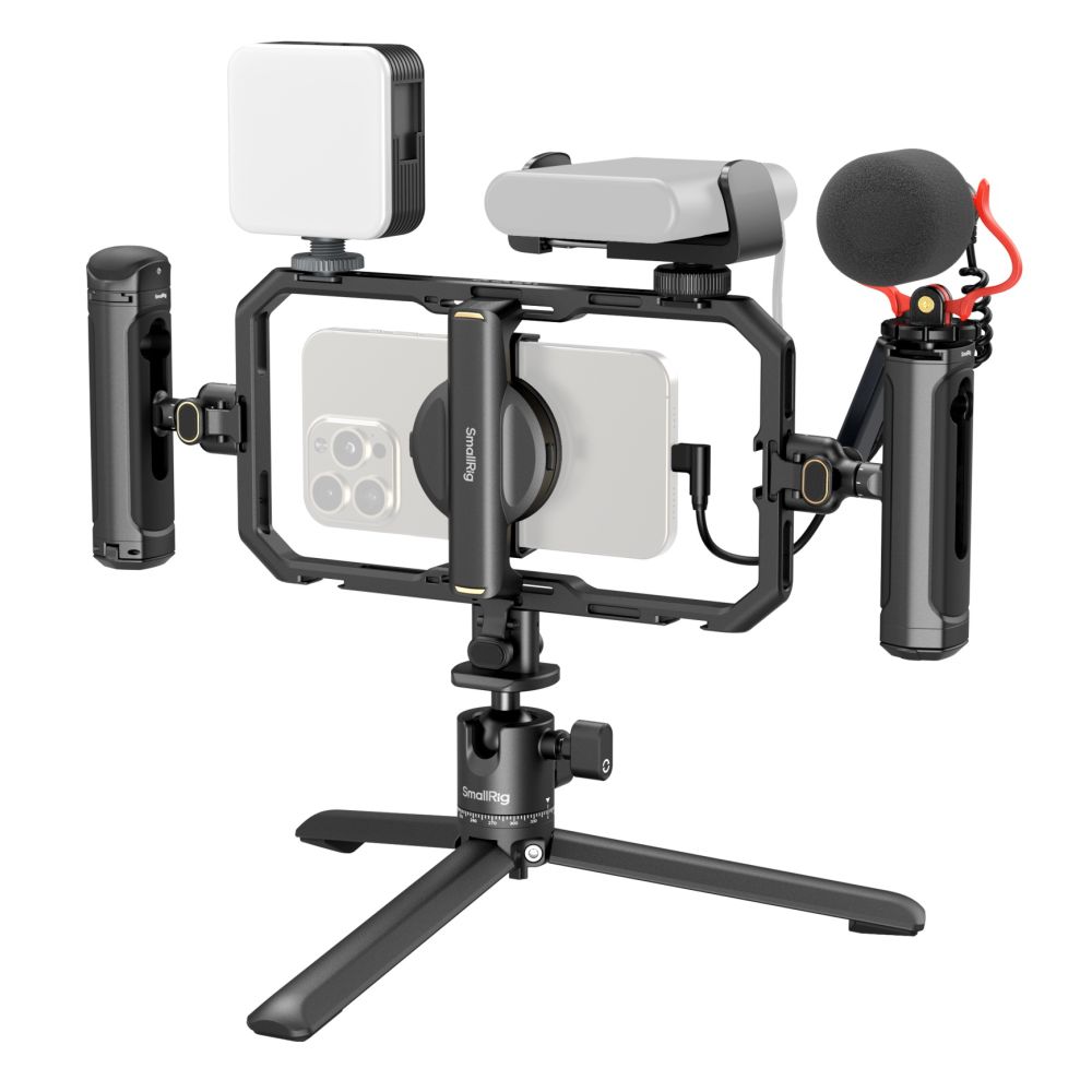 SmallRig All-in-One Video Kit For Smartphone Creators with Audio and Lighting System Full Quick Pro Edition 4704