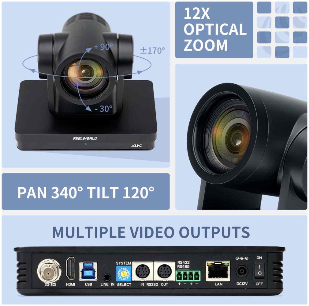 Feelworld UHD4K12X Telecamera PTZ