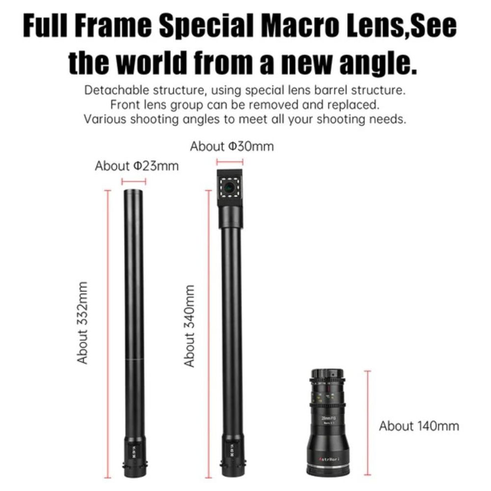 Astrhori 28mm F13-40 Sony E Kit nero (Full frame)