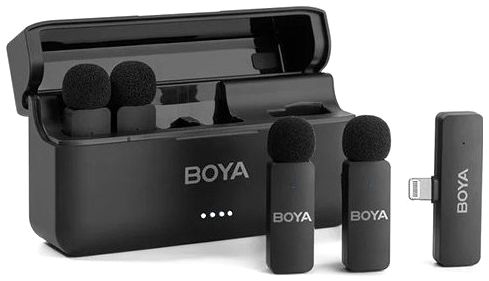 Boya BY-V4D Microfono wireless a quattro canali con fulmine