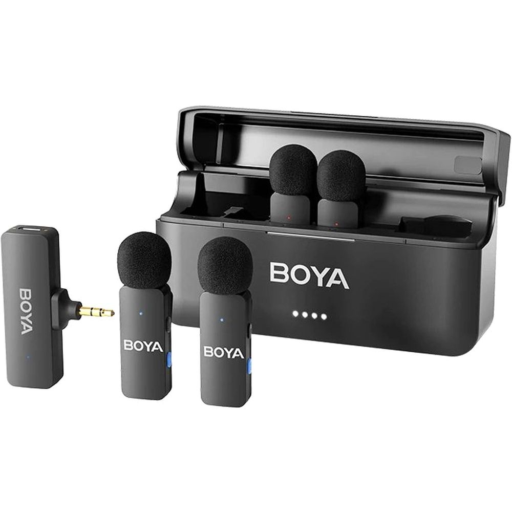 Boya BY-V4 Microfono wireless a quattro canali con TRS da 3,5mm