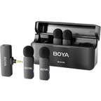 Boya BY-V4 Microfono wireless a quattro canali con TRS da 3,5mm
