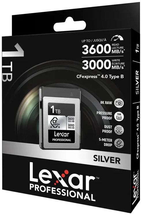 Lexar Professional Argento 4.0 Scheda CFexpress Type B R3600/W3300 MB/s – 1TB