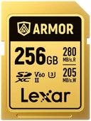 Lexar Pro Oro Armor 256GB SDXC UHS-II V60 - R280/W210 MB/s - IP68