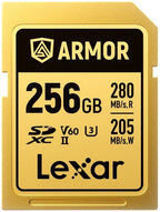 Lexar Pro Oro Armor 256GB SDXC UHS-II V60 - R280/W210 MB/s - IP68