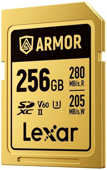 Lexar Pro Oro Armor 256GB SDXC UHS-II V60 - R280/W210 MB/s - IP68