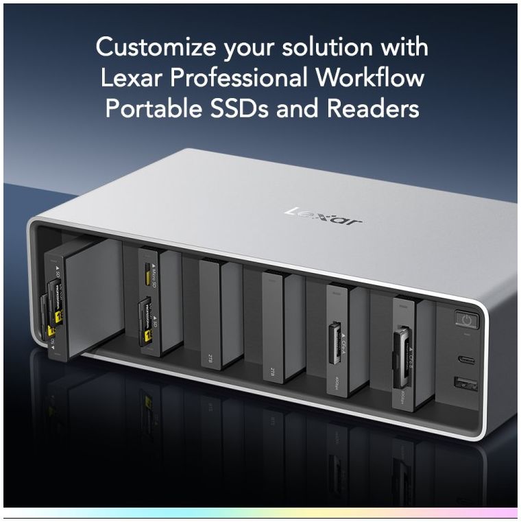 Lexar Workflow PRO 6 Bay Module con uplink Thunderbolt 4