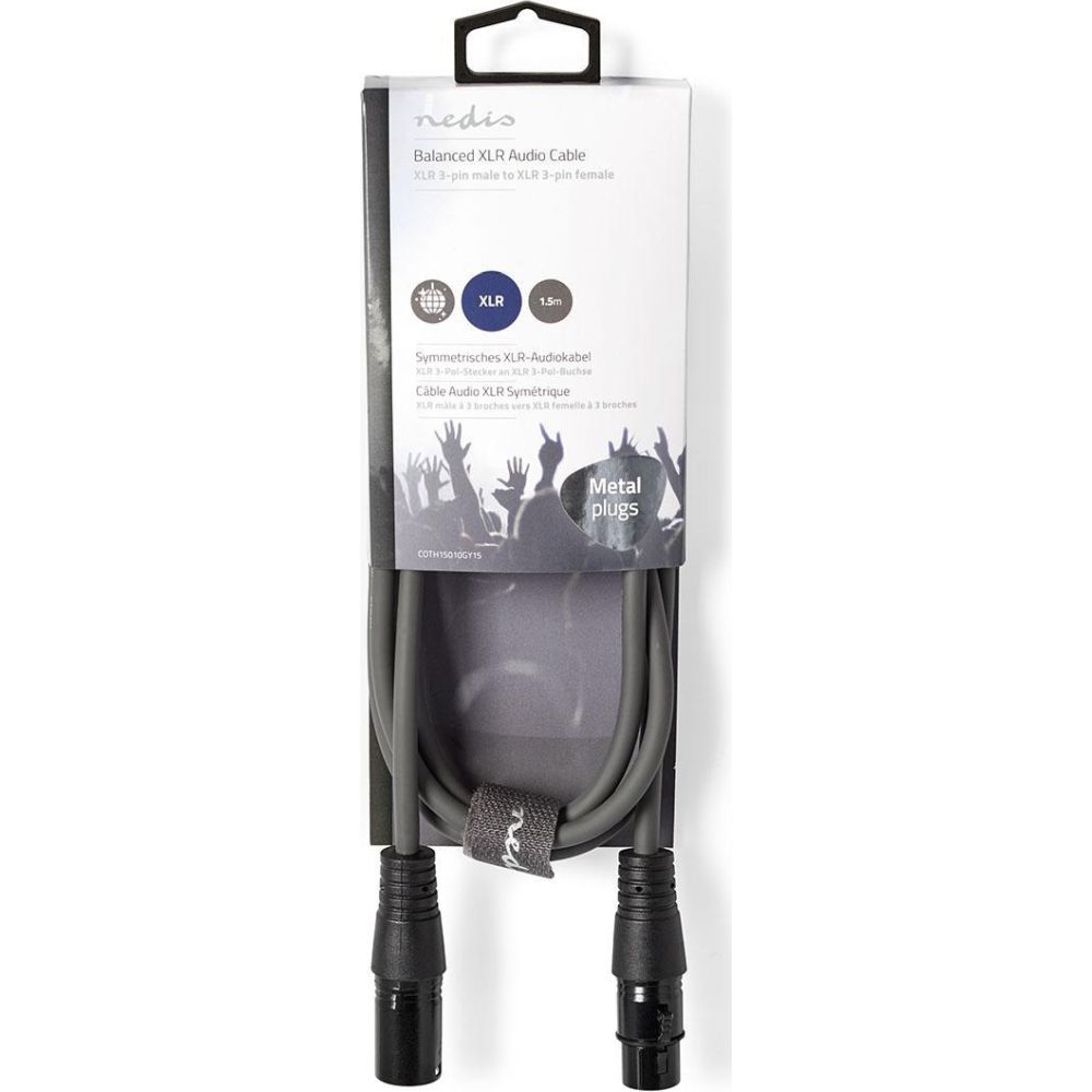 Nedis XLR Cavo 3 poli maschio-femmina 1,5 m
