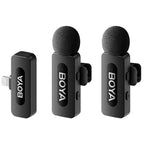 Boya BY-V2 V2.0 Wireless Lavalier Microfono per Lightning - 2 x TX e 1 x RX