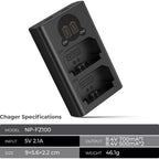 K&F Concept NP-FZ100 Caricabatterie doppio USB-C con display