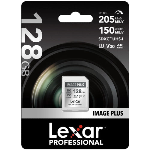 Lexar Image Plus Tarjeta SD UHS-I V30 R205/W150 MB/s - 128GB