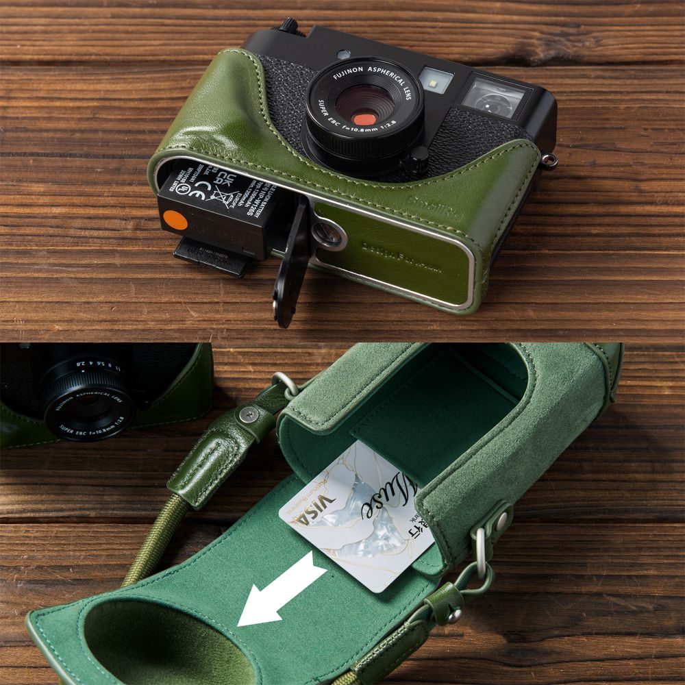 SmallRig 5220 Kit custodia in pelle per FUJIFILM X half, verde