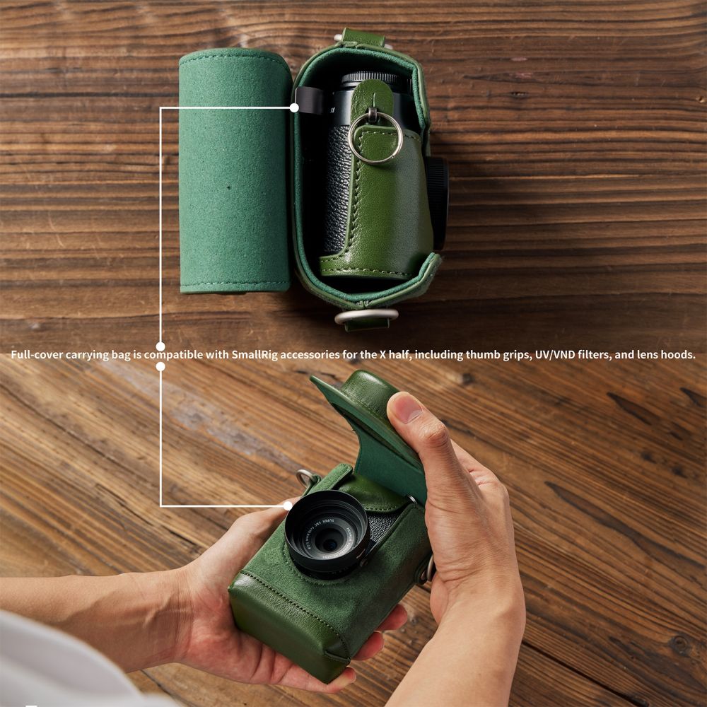 SmallRig 5220 Kit custodia in pelle per FUJIFILM X half, verde