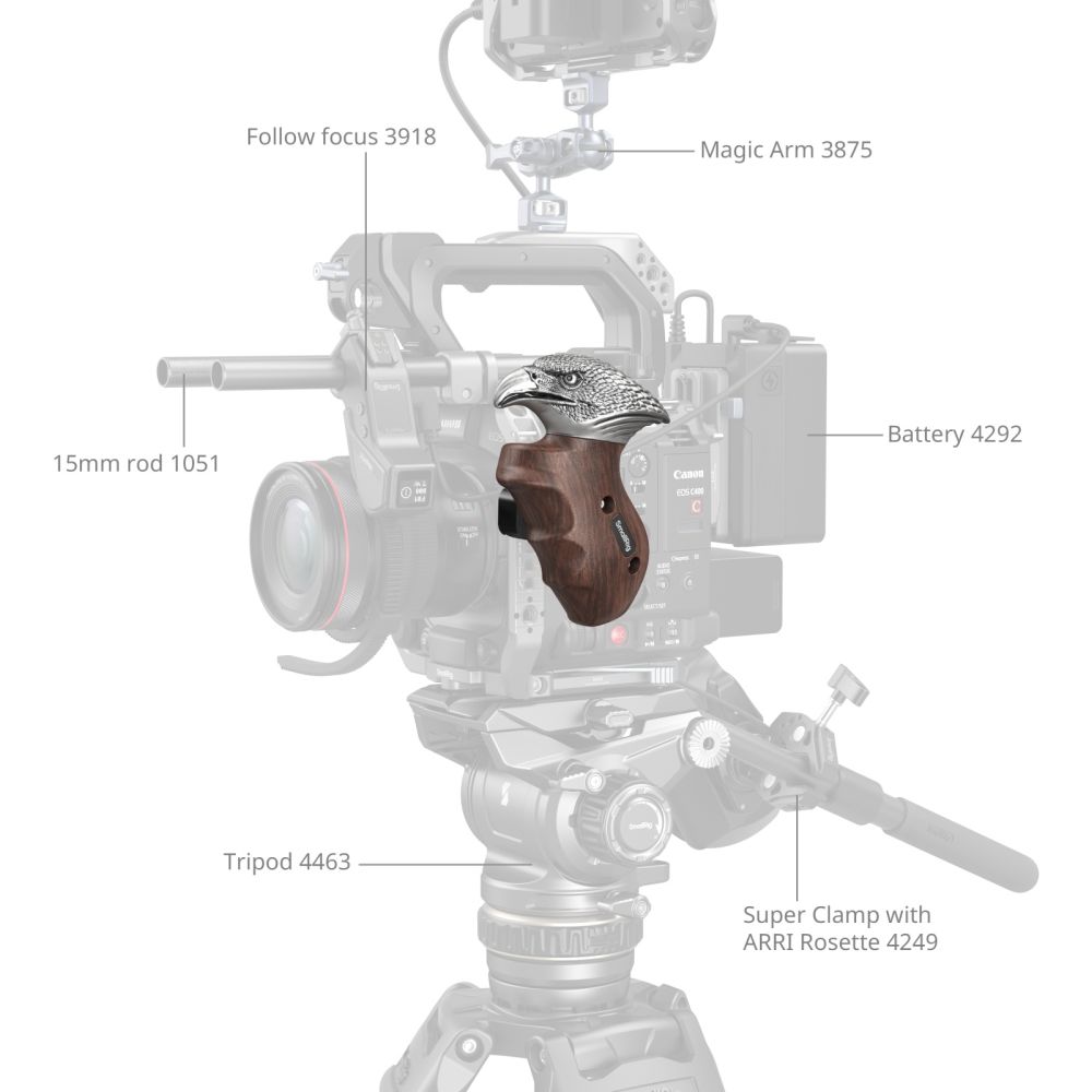 SmallRig 4817 Maniglia Eagle serie "ImageGrip" con morsetto NATO (lato sinistro)