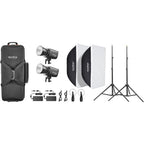 Godox Litemons LA300Bi Kit di luci video a LED bicolore a 2 luci (nero)