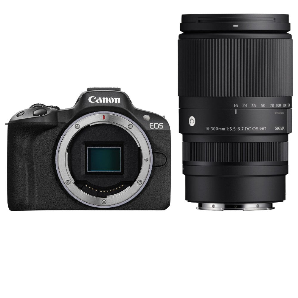 Canon EOS R50 Fotocamera Mirrorless + Sigma 16-300mm f/3.5-6.7 DC OS