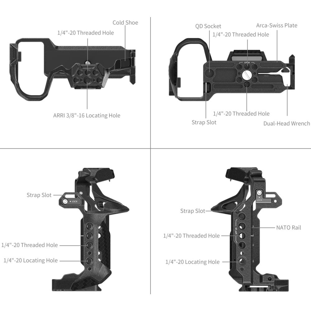 SmallRig 5502 "Nero Mamba" Gabbia per Panasonic S1R II / S1 II / S1 IIE