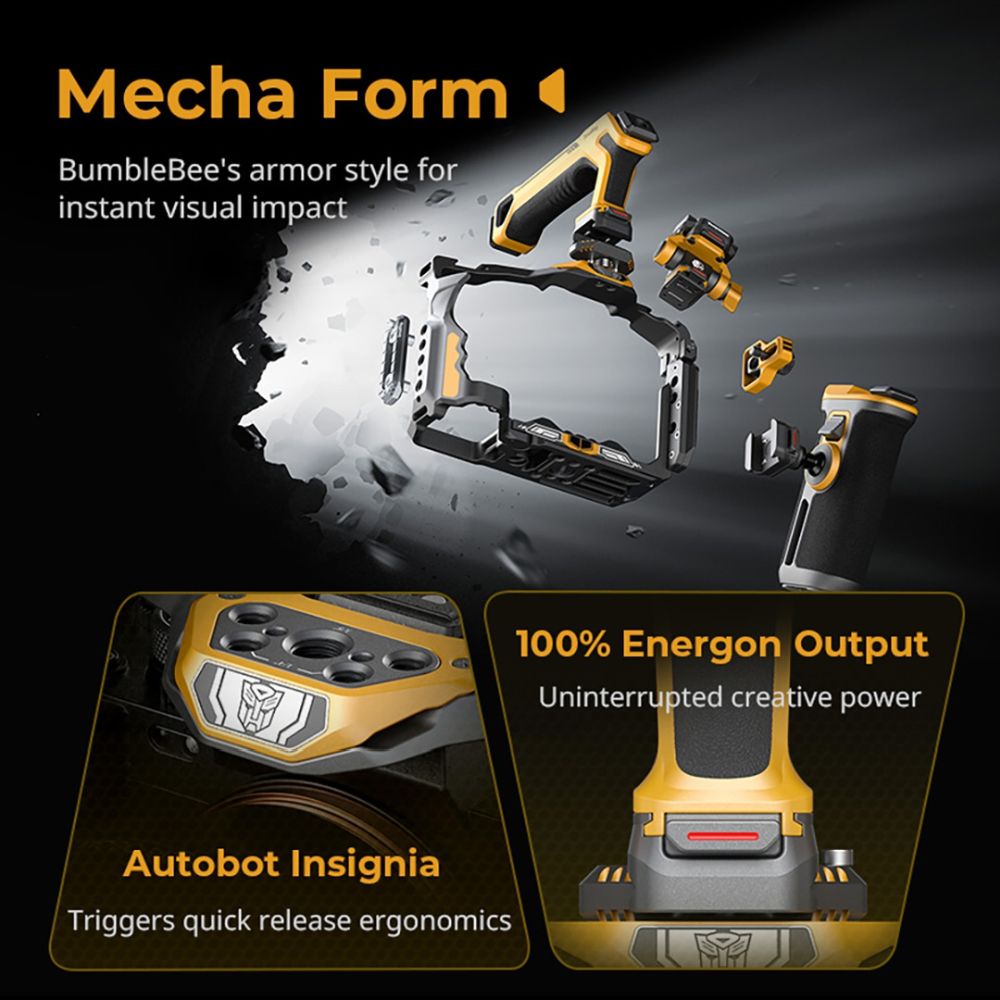 SmallRig 5518 "HawkLock" Kit gabbia a sgancio rapido per Sony Alpha 7R V / Alpha 7 IV / Alpha 7S III (Advanced Edition) "BumbleBee Edition"