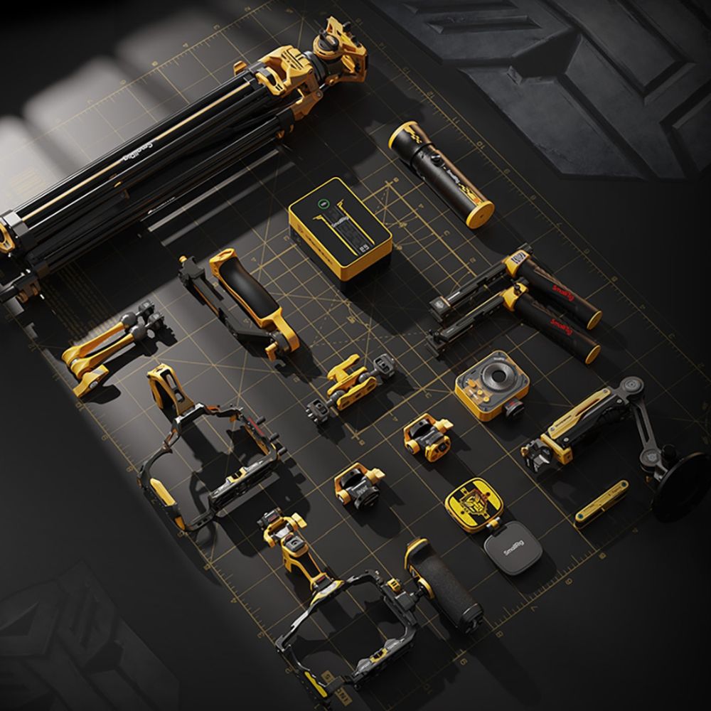 SmallRig 5518 "HawkLock" Kit gabbia a sgancio rapido per Sony Alpha 7R V / Alpha 7 IV / Alpha 7S III (Advanced Edition) "BumbleBee Edition"