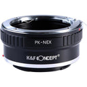 K&F Adattatore per obiettivo Pentax K - Sony E-Attacco