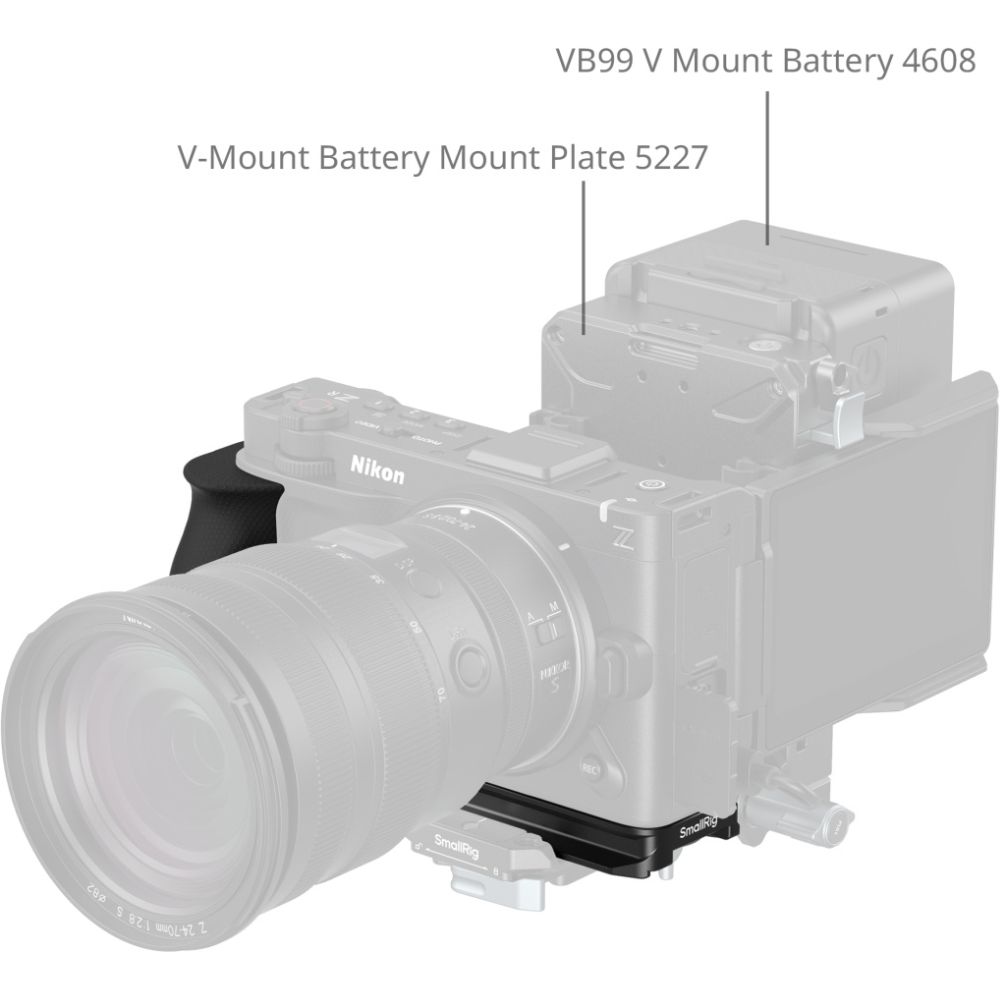 SmallRig 5466 Piastra di montaggio a L con impugnatura in silicone per Nikon ZR