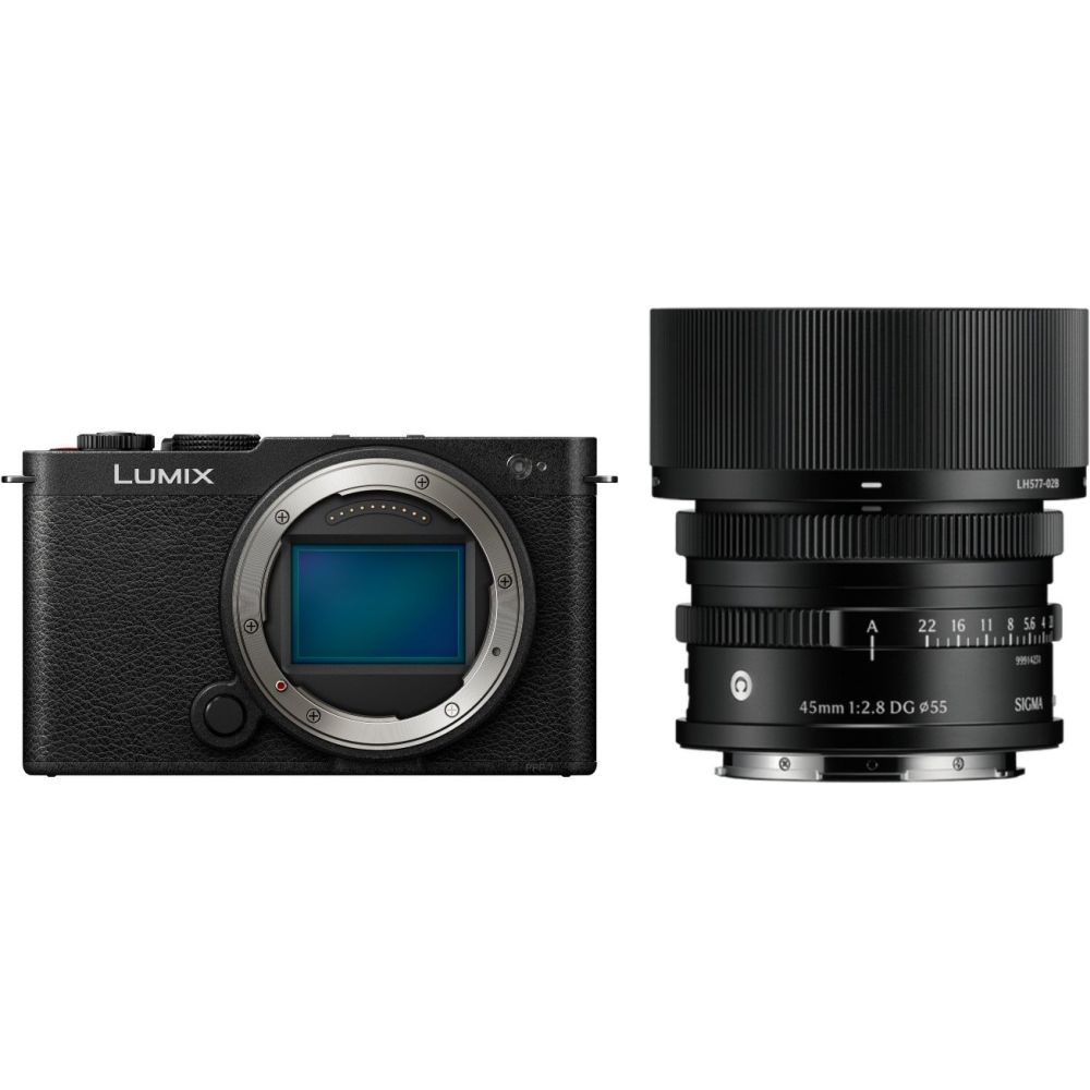 Panasonic Lumix S9 Body Jet Nero + Sigma 45mm f/2.8 DG Contemporary L-attacco - nero