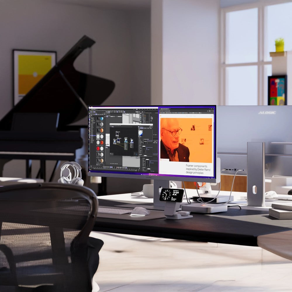 Alogic Edge Monitor LCD WQHD ultrawide da 40“, Space Grigio