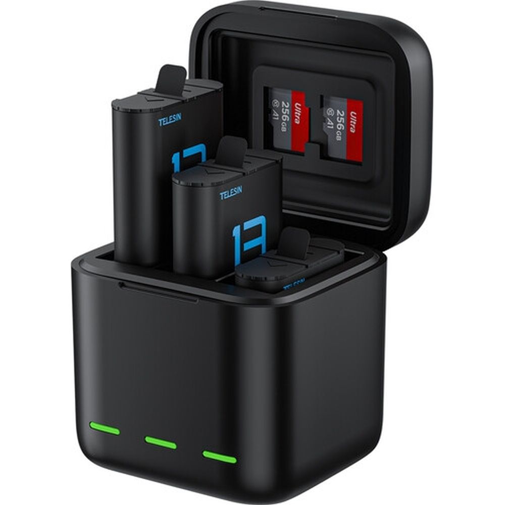 Telesin Caricabatterie + 2 batterie per GoPro Hero 13