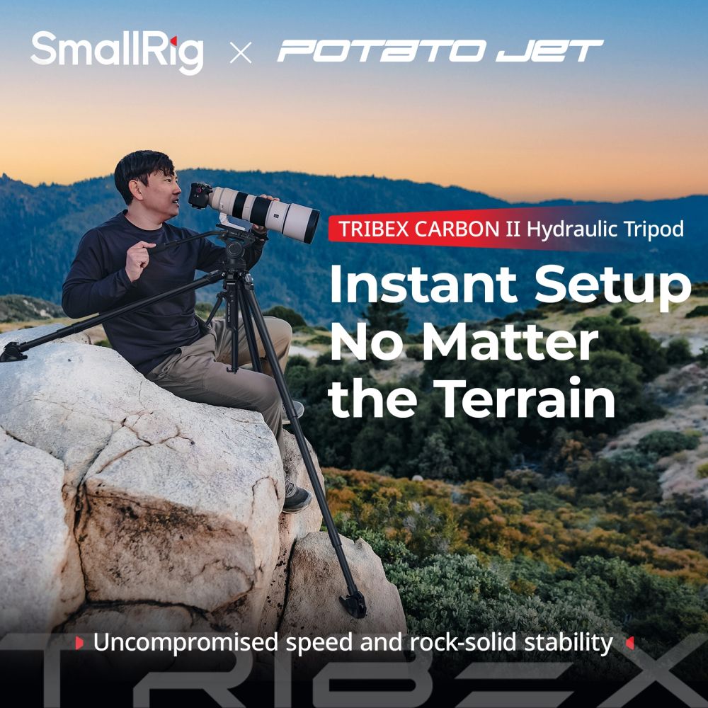 SmallRig 5756 x Potato Jet TRIBEX CARBON II treppiede idraulico