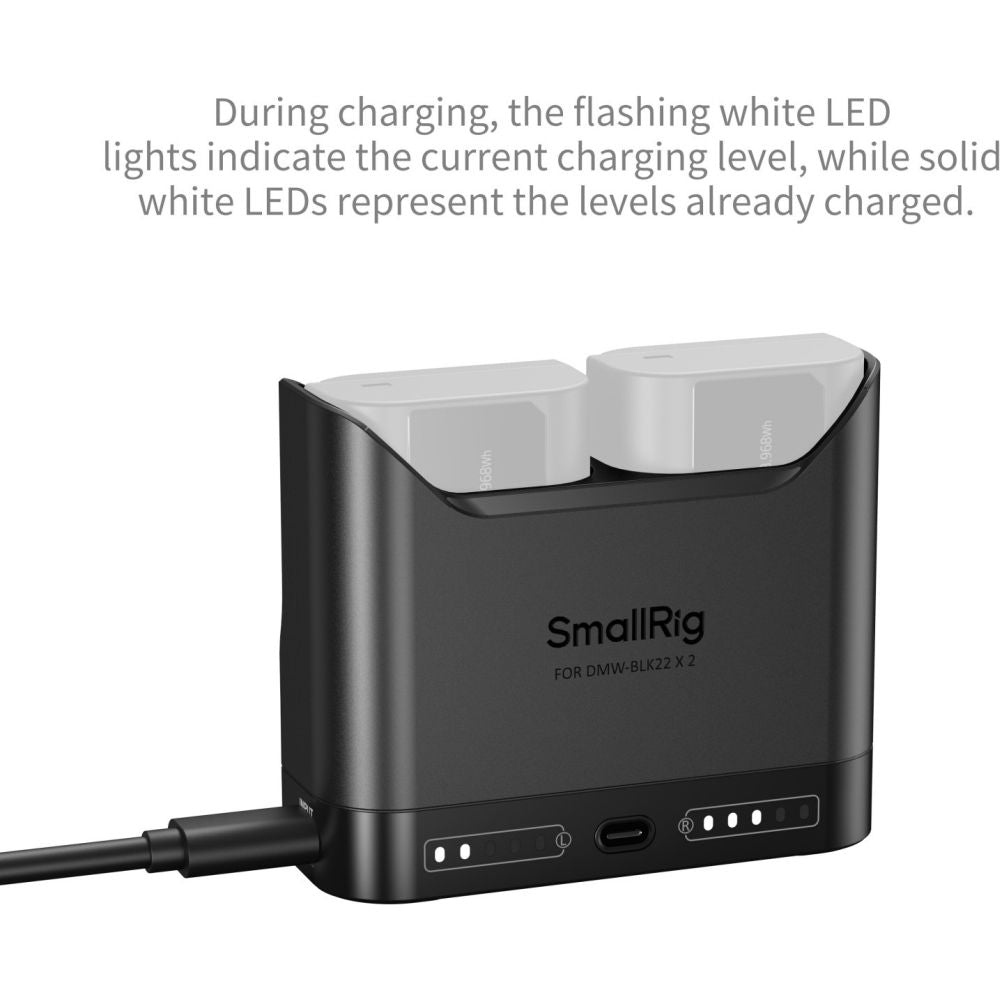 SmallRig 5492 Caricabatterie per fotocamera per DMW-BLK22