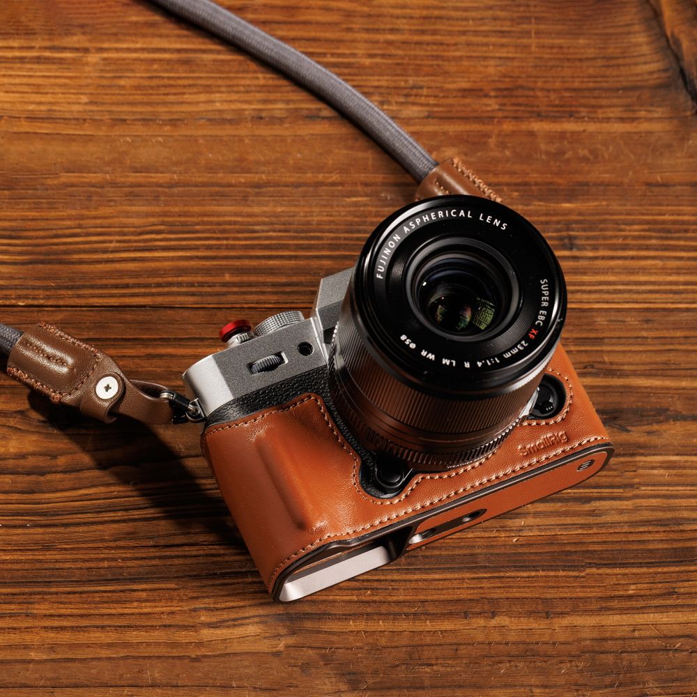SmallRig 5670 Leather Half Case Kit for FUJIFILM X-T30 / X-T30 II / X-T30 III, Brown