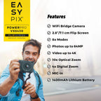 Easypix PowerPro VX6430 FlipScreen WiFi Bridge Fotocamera