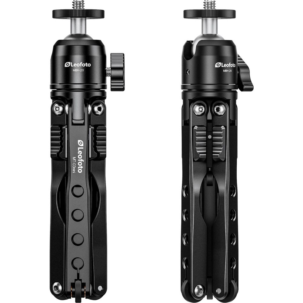 Leofoto MT-03mini Treppiede da tavolo + testa a sfera MBH-20 (nero)