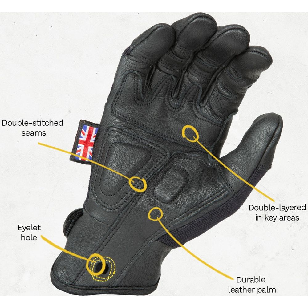 Dirty Rigger Leather Grip 3.0 Glove Full Fingered L