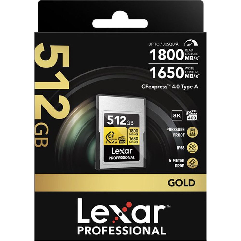 Lexar CFexpress PRO Tipo A Oro 4.0 Series 512GB R1800/W1650MB/s - VPG400