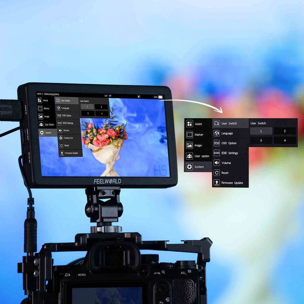 Feelworld T6 Monitor da 6" con custodia in metallo