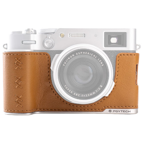PGYTECH Leather Fotocamera Custodia per Fujifilm X100VI – Clay Marrone