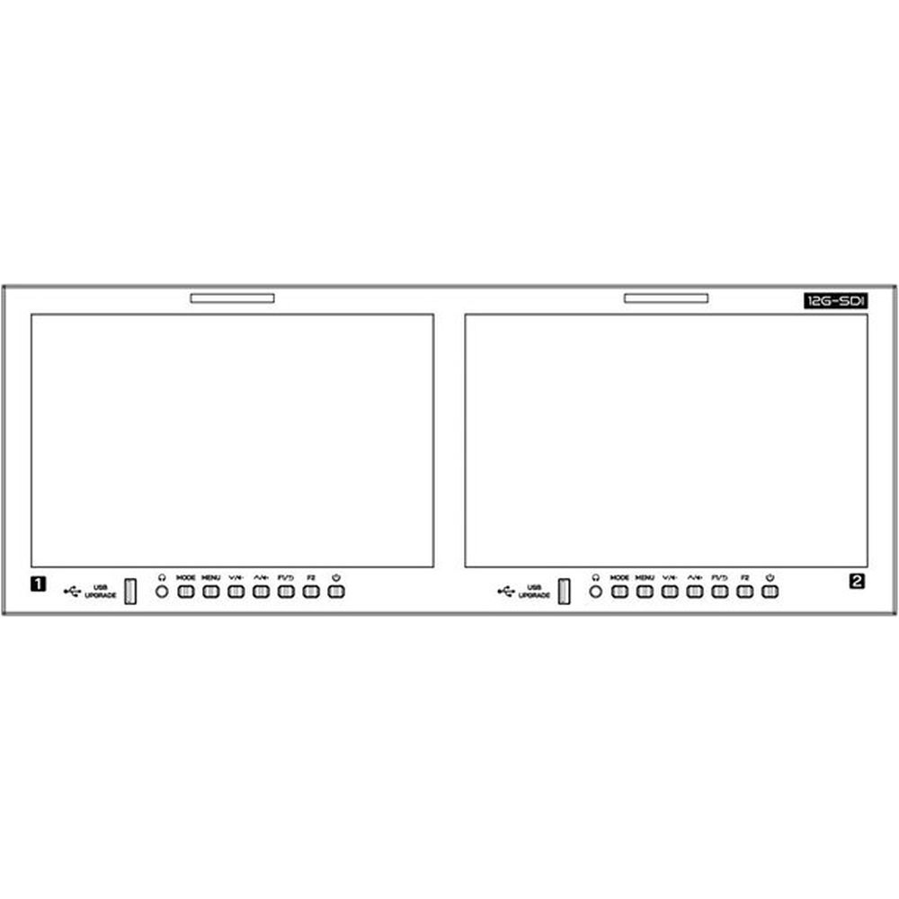 SEETEC FRM1001G Monitor doppio da 10,1" 4RU per montaggio su rack con 12G-SDI