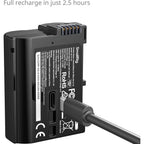 SmallRig 5299 Nikon EN-EL16c USB-C Batteria per fotocamera con display di alimentazione