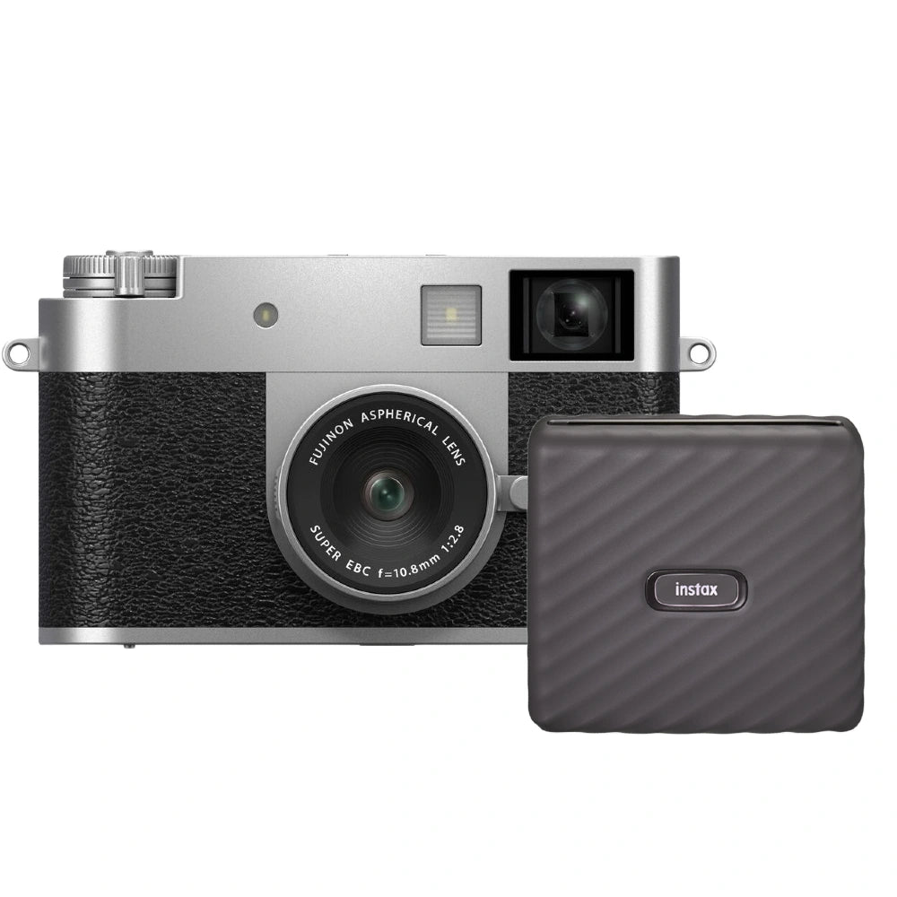 Fujifilm X Half Argento + INSTAX Link WIDE Mocha Grigio