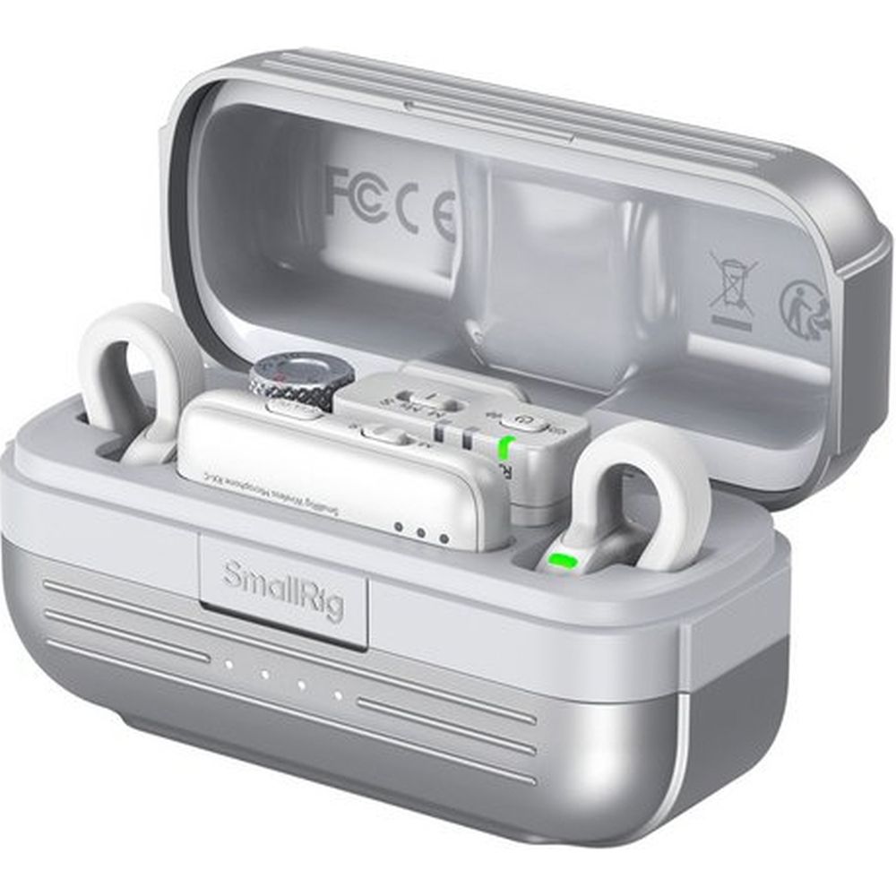 SmallRig 5716 S70 Microfono wireless con compatibilità multi-dispositivo, bianco