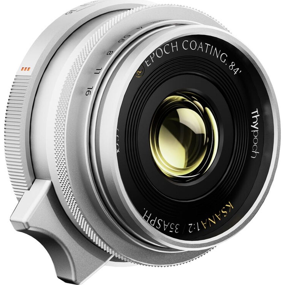 Thypoch Full-frame Ksana 35mm f/2 ASPH. Leica M, argento cromato