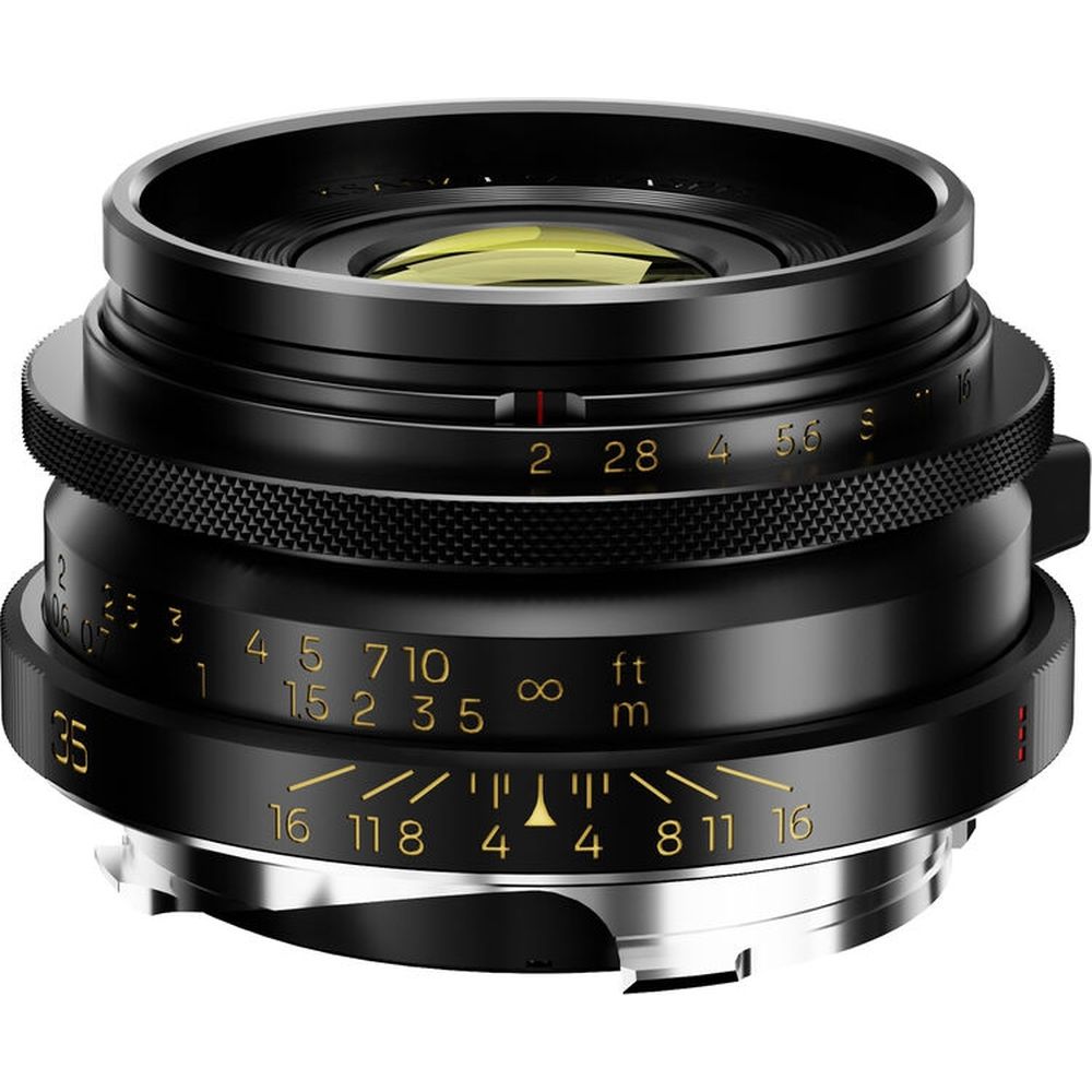 Thypoch Full-frame Ksana 35mm f/2 ASPH. con paraluce Leica M, vernice nera