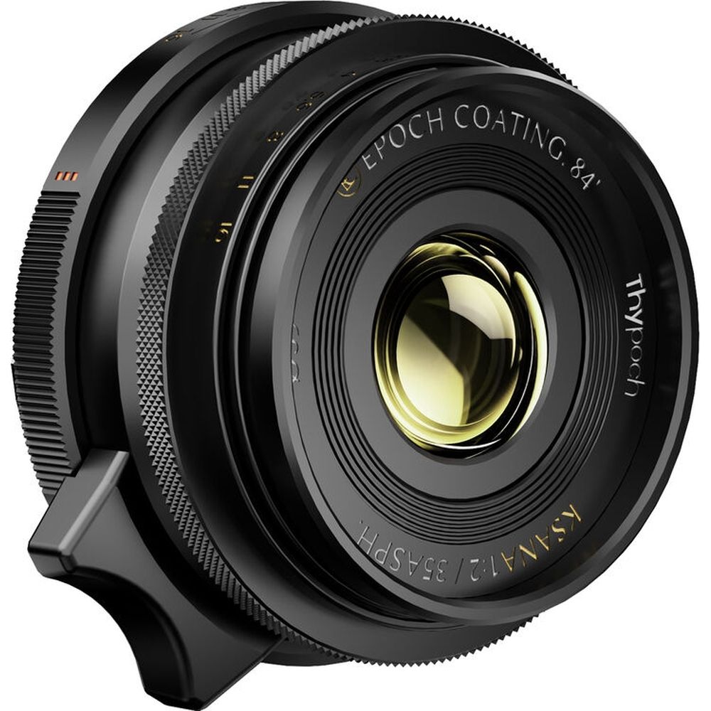 Thypoch Full-frame Ksana 35mm f/2 ASPH. con paraluce Leica M, vernice nera