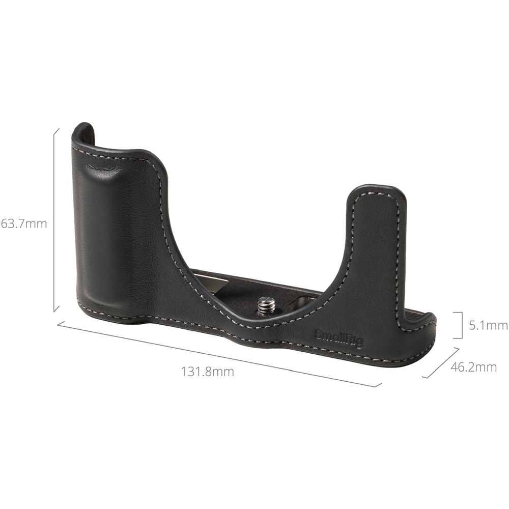 SmallRig 5698 Custodia a mezza pelle per Panasonic LUMIX L10, nera
