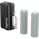 SmallRig 6091 Kit caricabatterie con 2 batterie 21700 da 5000 mAh, colore nero