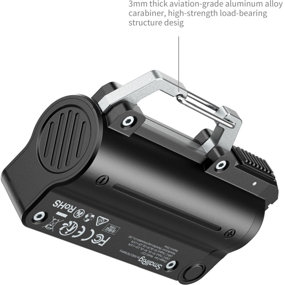 SmallRig 6091 Kit caricabatterie con 2 batterie 21700 da 5000 mAh, colore nero