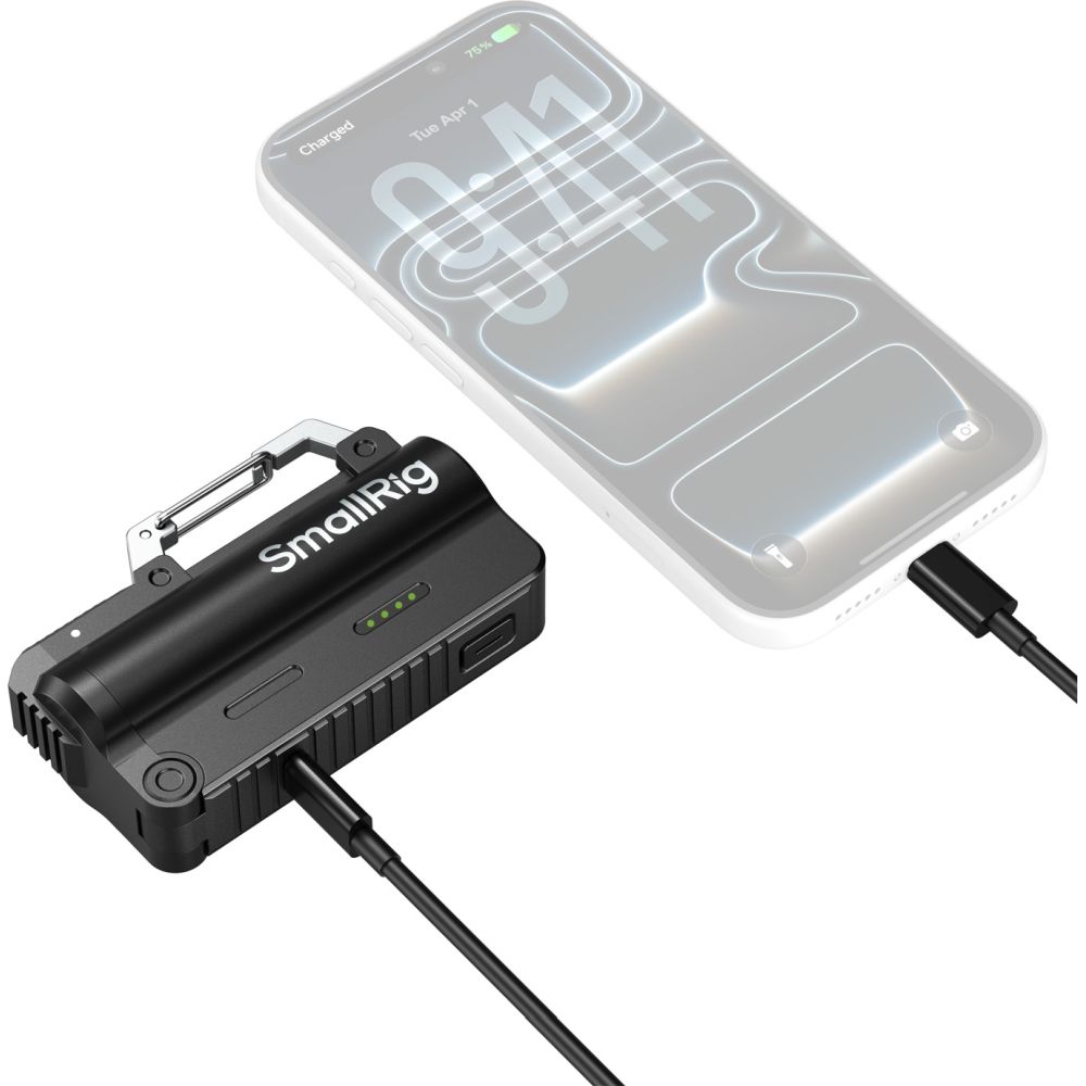 SmallRig 6091 Kit caricabatterie con 2 batterie 21700 da 5000 mAh, colore nero