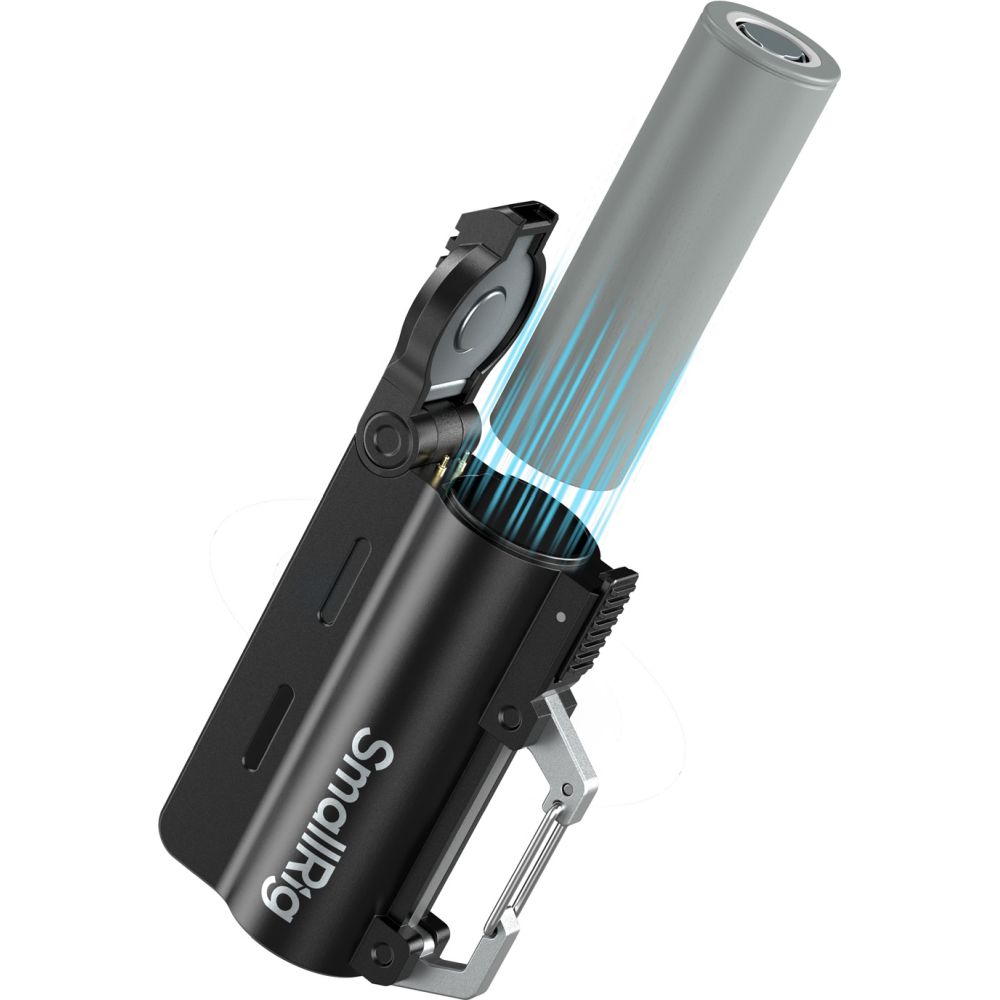 SmallRig 6091 Kit caricabatterie con 2 batterie 21700 da 5000 mAh, colore nero