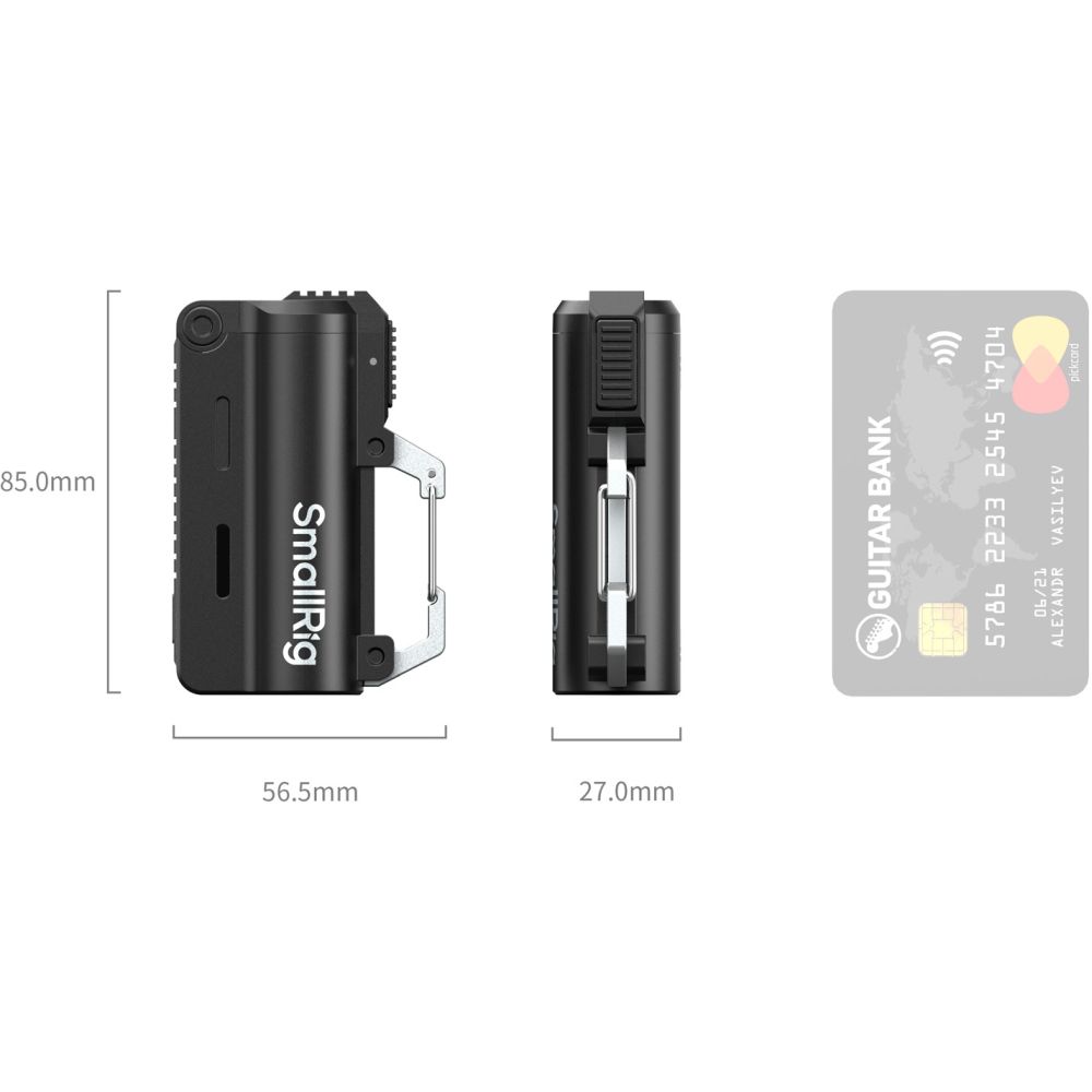 SmallRig 6091 Kit caricabatterie con 2 batterie 21700 da 5000 mAh, colore nero